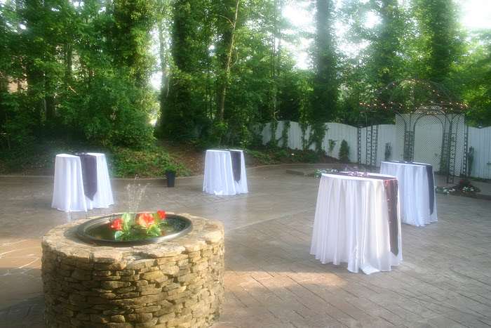 tables set up for outdoor special event in Marietta, GA