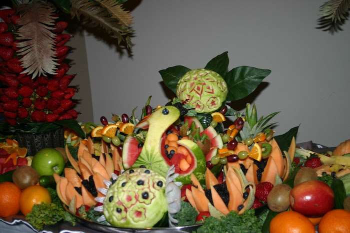 decorative fruit art for special event at Gala